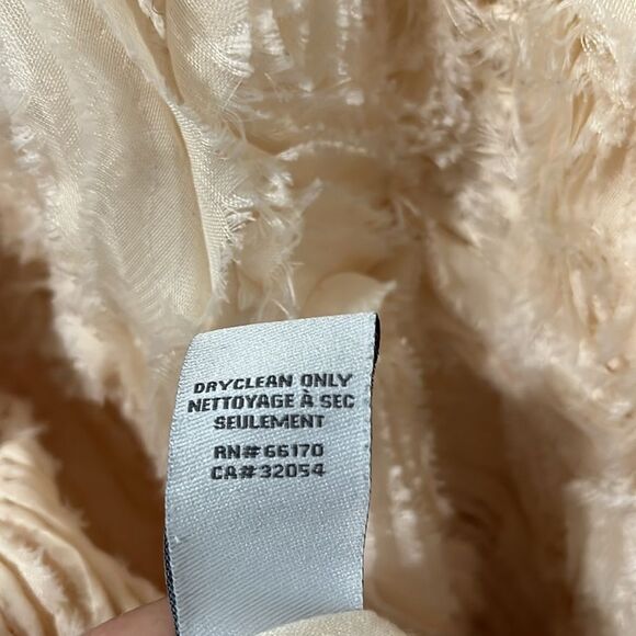 HD IN PARIS (Anthro) Floral Applique Full Midi A-Line Skirt, Ivory, Size 0 - Picture 10 of 10